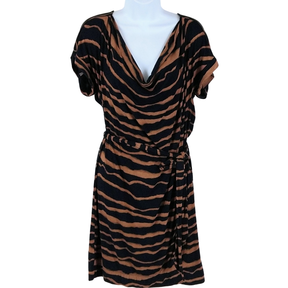 Loft black and brown dress